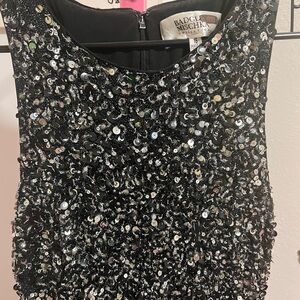 Badgley Mischka Sequin Black jumpsuit